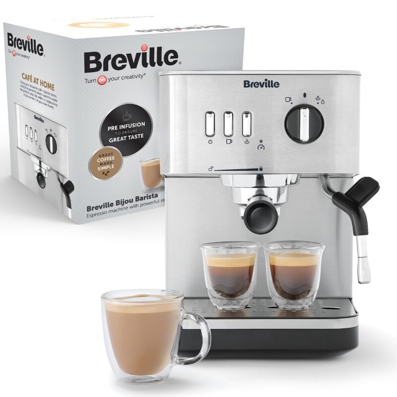 Breville Barista Max Espresso Machine – Integrated Bean Grinder, Milk Frother, 15 Bar Pump, 2.8L Tank, Stainless Steel Espresso, Latte & Cappuccino Maker - Image 5