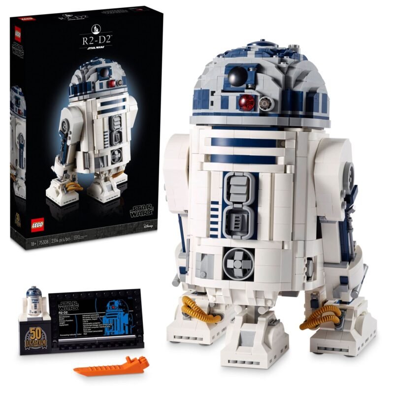 LEGO Star Wars R2-D2 75308 Droid Building Set for Adults, Collectible 3D Display Model with Info Plaque and Hidden Lightsaber, 2314 Pieces - Image 2