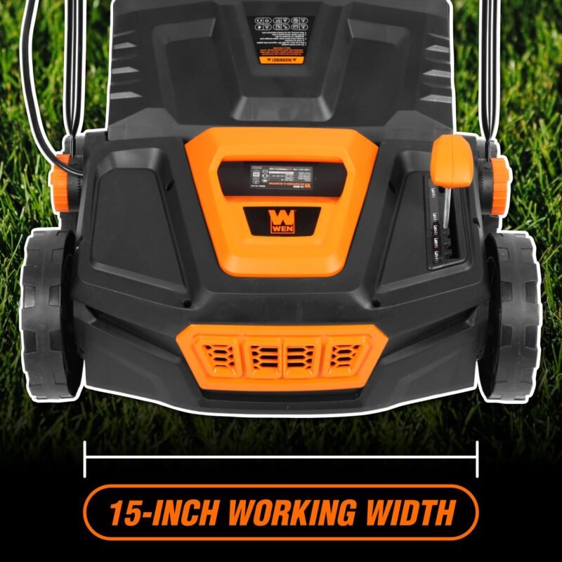 WEN 15″ (38 cm) 13-Amp Corded Dethatcher & Scarifier with 12-Gallon (45 L) Collection Bag – Model DT1315 - Image 32