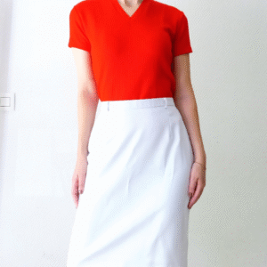 red t-shirt made in France embossed yeye sportwear  Roolway