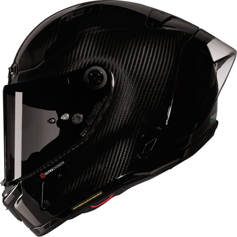 Nolan X-804 RS Ultra Carbon Puro Motorcycle Helmet - Black Carbon Silver Only In ElectoGb