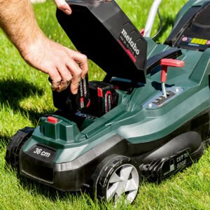 Metabo RM 36-18 LTX BL 36 36V Brushless Lawn Mower with 2 x 5.2Ah Battery & Charger